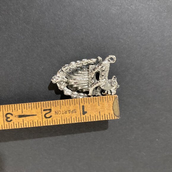 Vintage Heraldic Dragon Dog Doorknocker Brooch - Picture 3 of 3